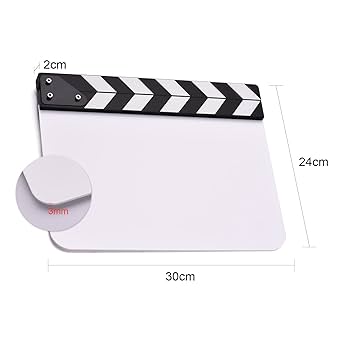 Amazon.co.jp: YIWENG カチンコ 30 * 24cm / 12 * 9インチ